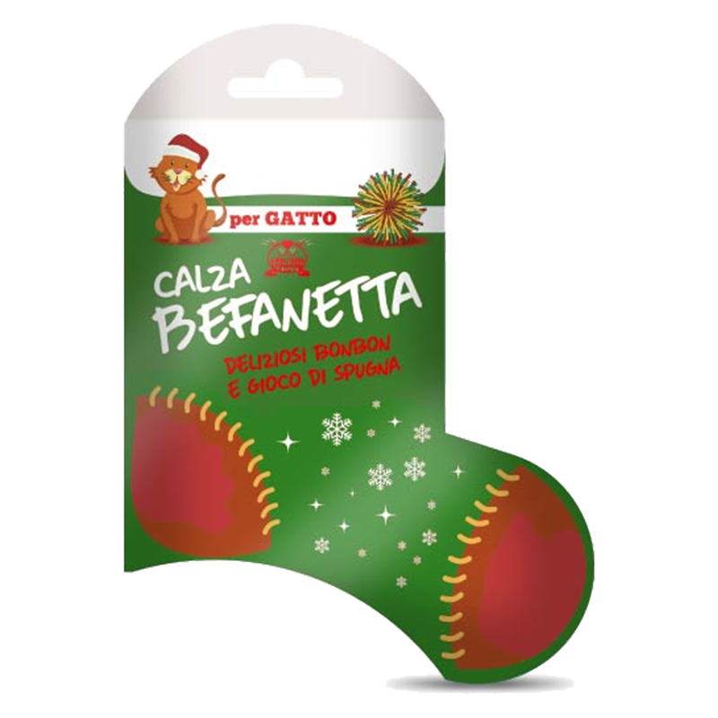 EMOZIONI 4 ZAMPE XMAS CALZA BEFANETTA GATTO 47G