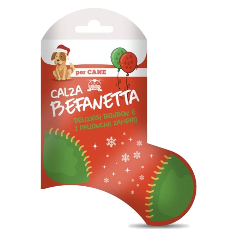 EMOZIONI 4 ZAMPE XMAS CALZA BEFANETTA CANE 60G