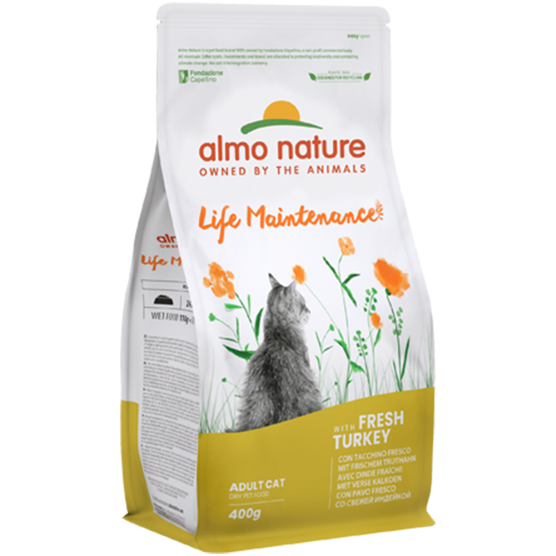 Almo nature cat holistic 400g adult tacchinoriso 