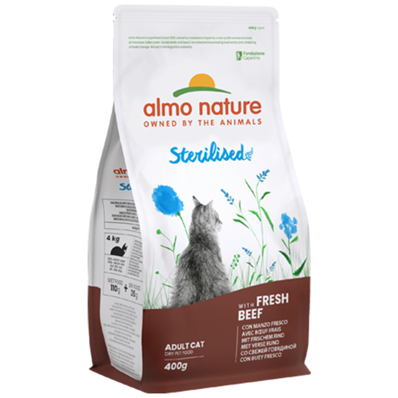 ALMO NATURE CAT HOLISTIC 400G STERILISED MANZO 
