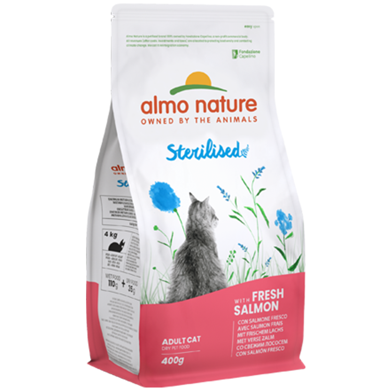 ALMO NATURE CAT HOLISTIC 400G STERILISED SALMONE