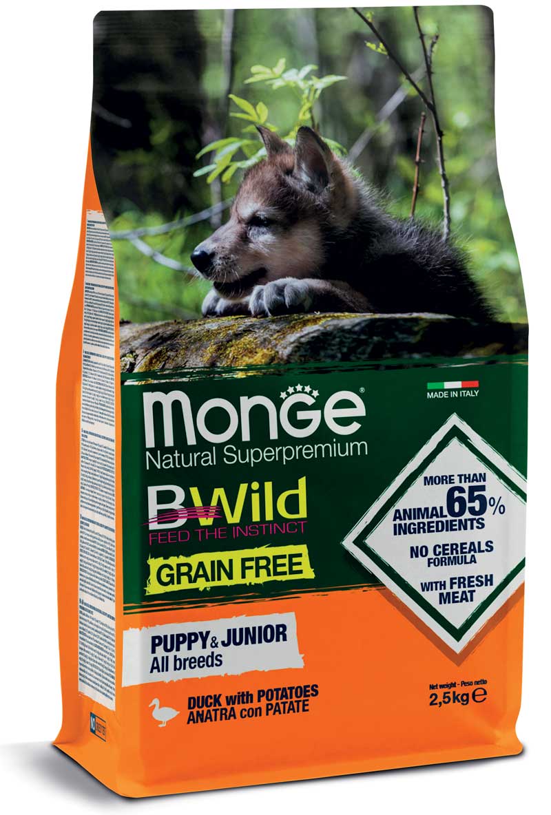 MONGE BWILD GRAIN FREE PUPPY ANATRA