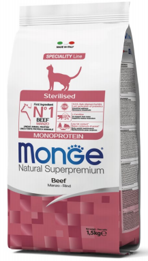 MONGE CAT 1.5KG STERILISED MANZO