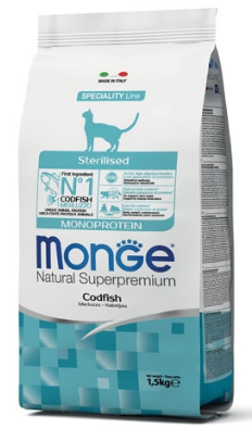 MONGE CAT 1.5KG STERILISED MERLUZZO