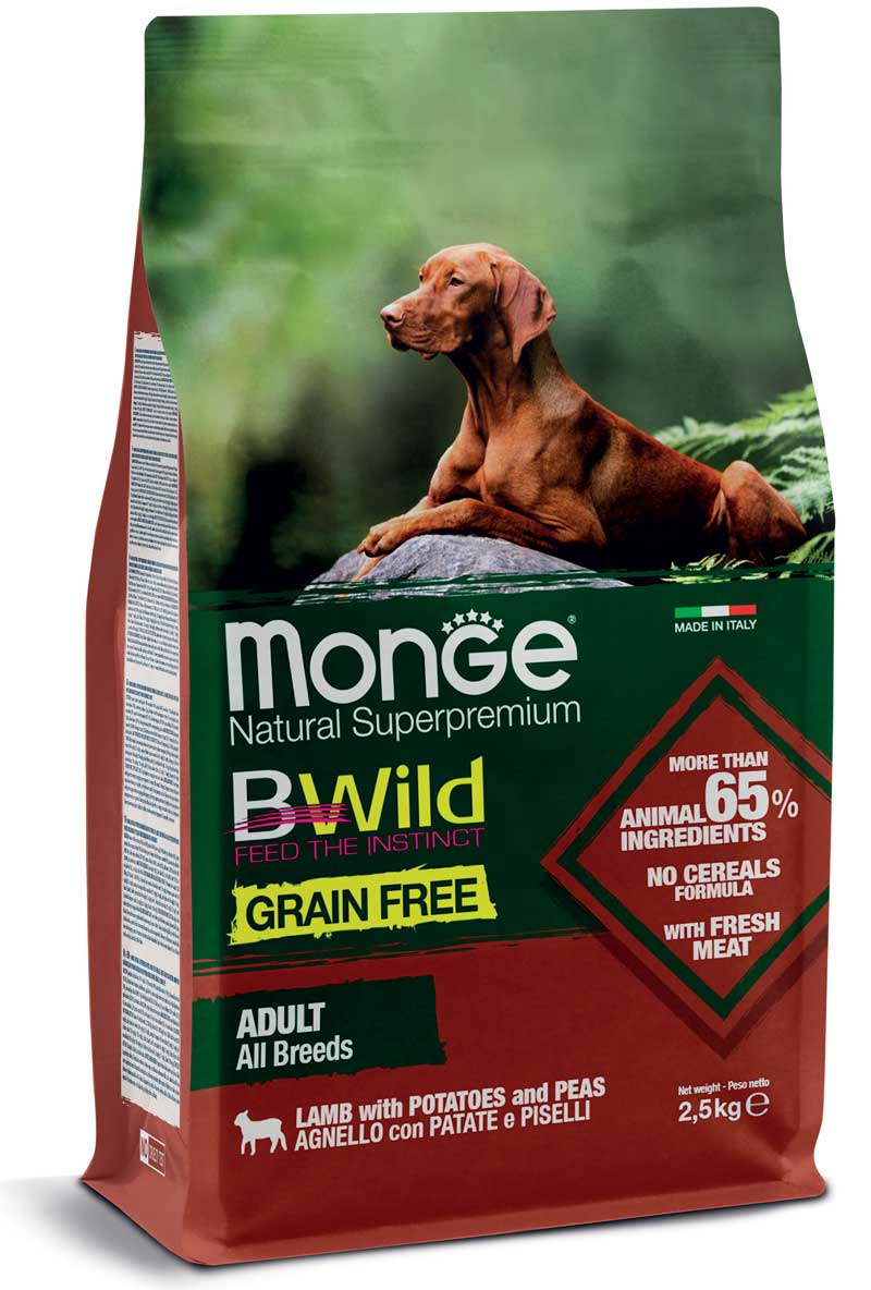 MONGE BWILD GRAIN FREE AGNELLO