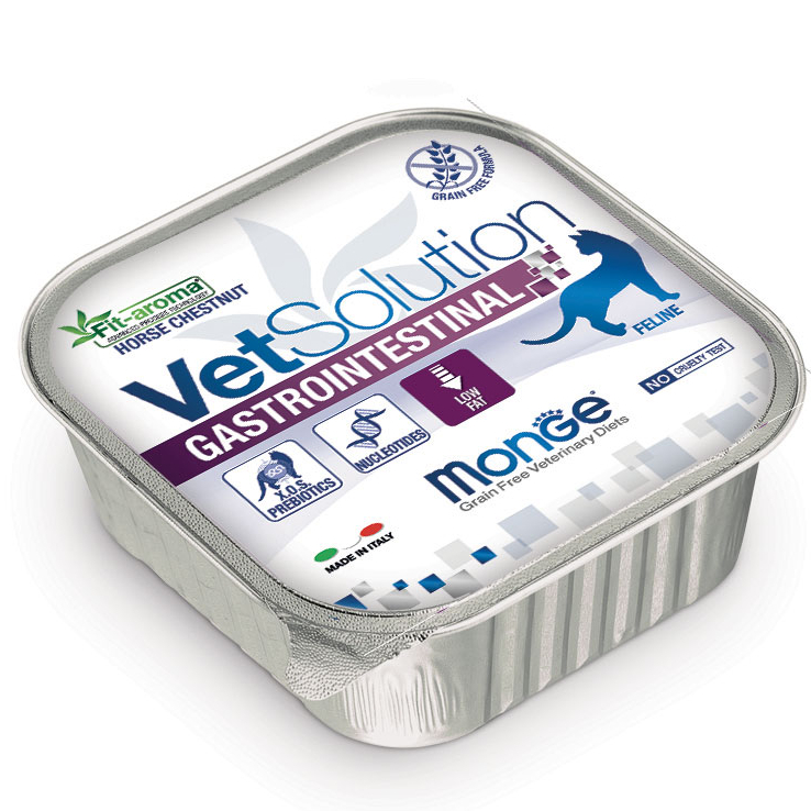 MONGE VET SOLUTION GATTO VASCHETTA 100G GASTROINTE