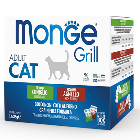 Monge cat grill multipack 12x85g adult