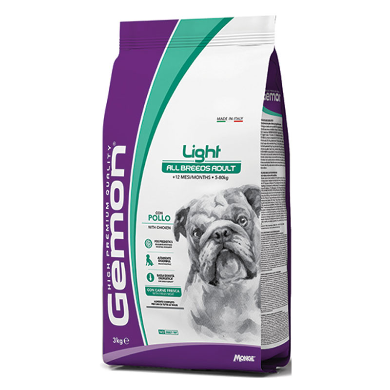 GEMON DOG 3KG MEDIUM ADULT LIGHT