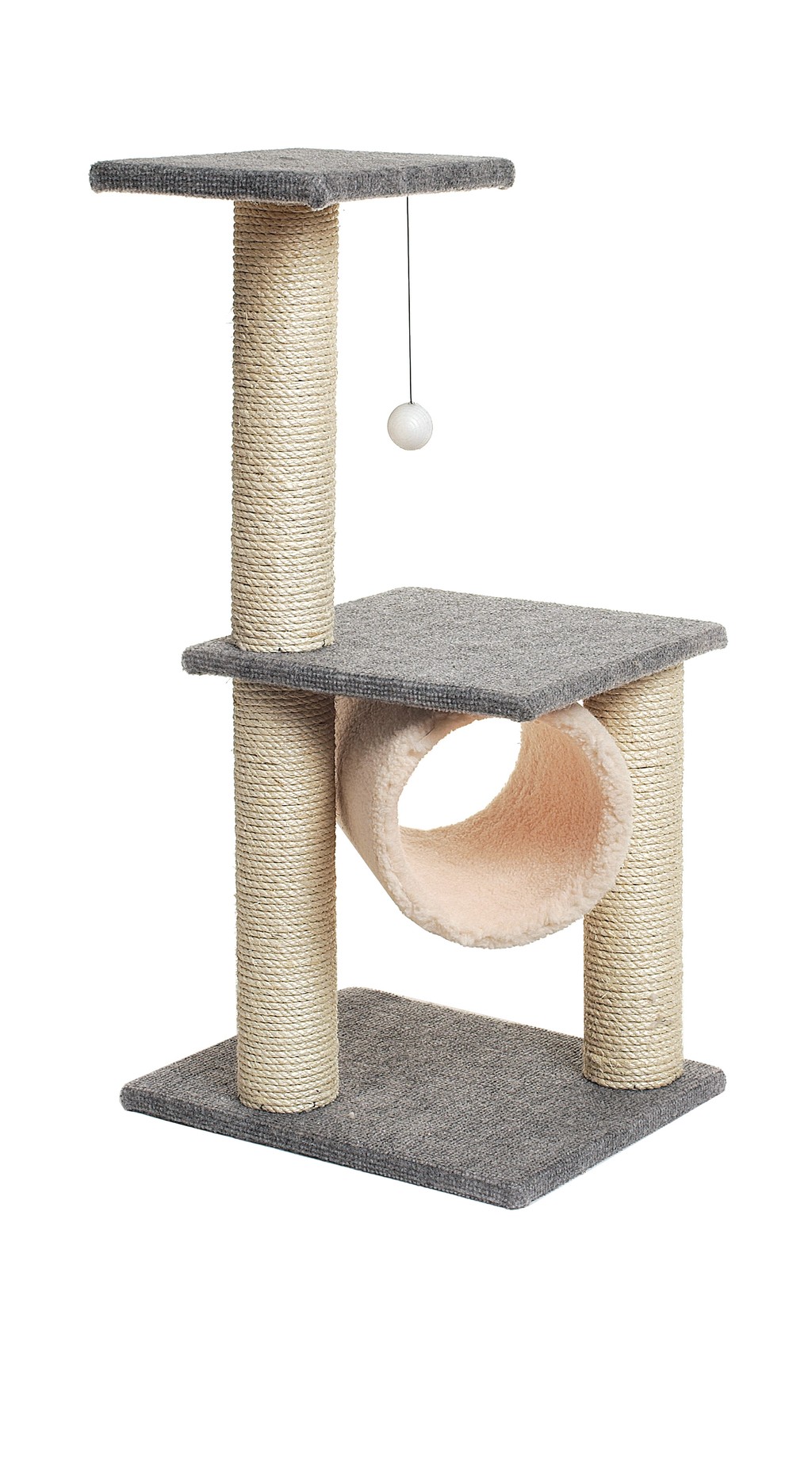 CAMON SCRATCHING POST PULLER 3 BASES WITH ROPE