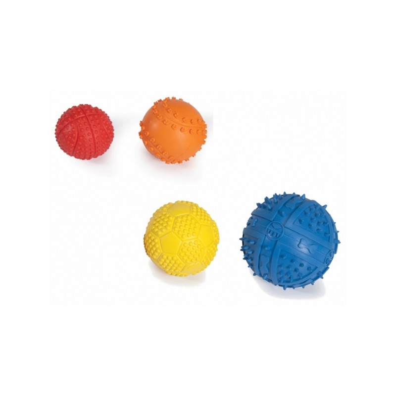 CAMON GAME DOG RUBBER BALL WITH SQUEAKER 90MM
