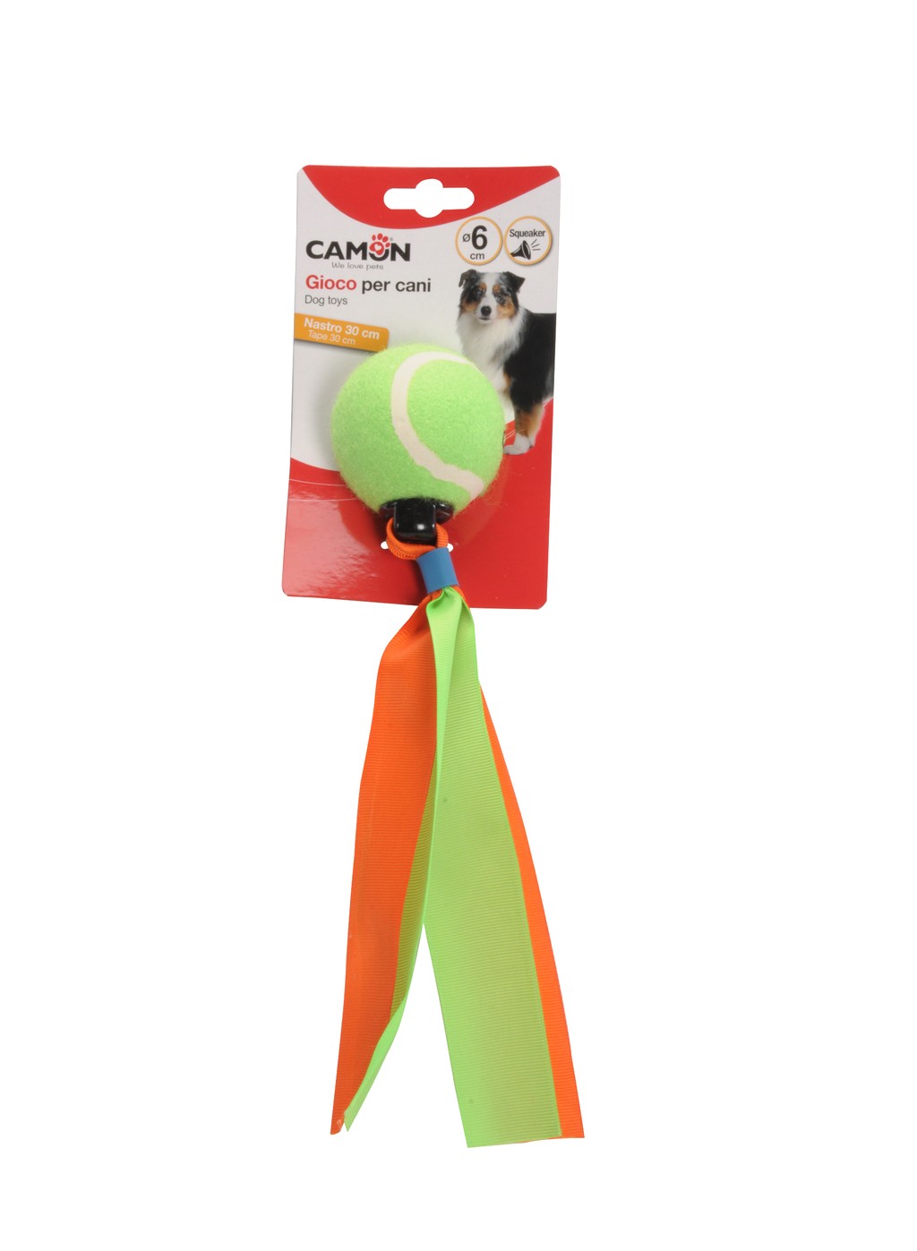Camon gioco cane palla tennis squeaker 30cm