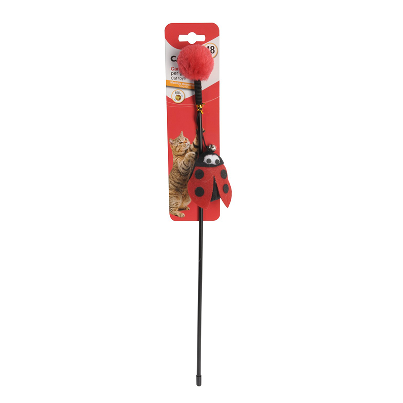 Camon gioco gatto cannetta coccinella 48cm