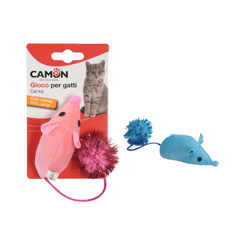 CAMON GIOCO GATTO TOPINI CON PALLINA 10CM