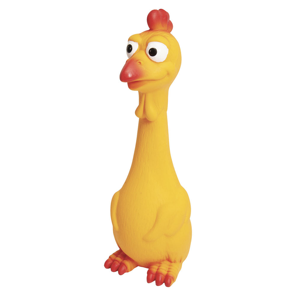 Camon gioco cane latex squeaker pollo seduto 21 cm
