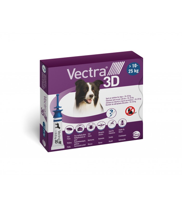 VECTRA 3D CANI 10 25KG 3 PIPETTE