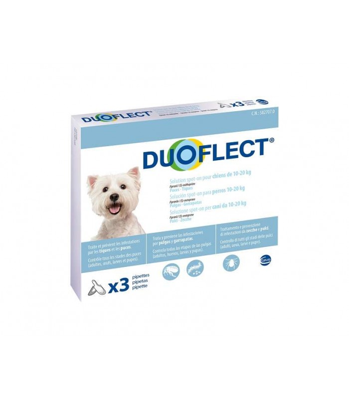 Duoflect cani 10 20kg 3 pipette