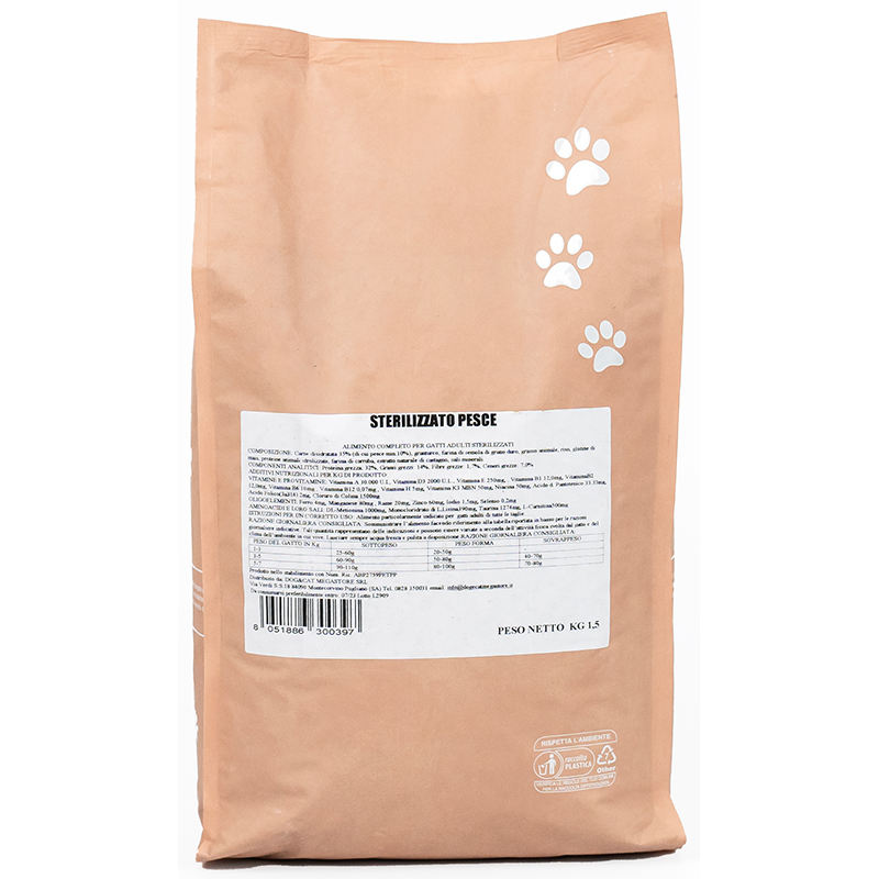 DOGCAT GATTO SUPER TASTE 1.5KG STERIL PESCE