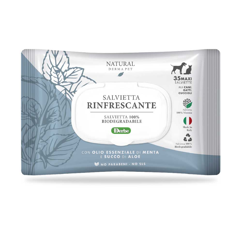 NATURAL DERMA PET SALVIETTA RINFRESCANTE 35PZ