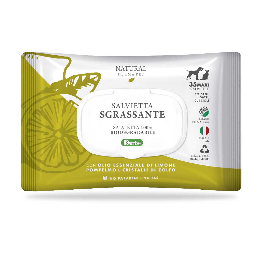 NATURAL DERMA PET SALVIETTA SGRASSANTE 35PZ