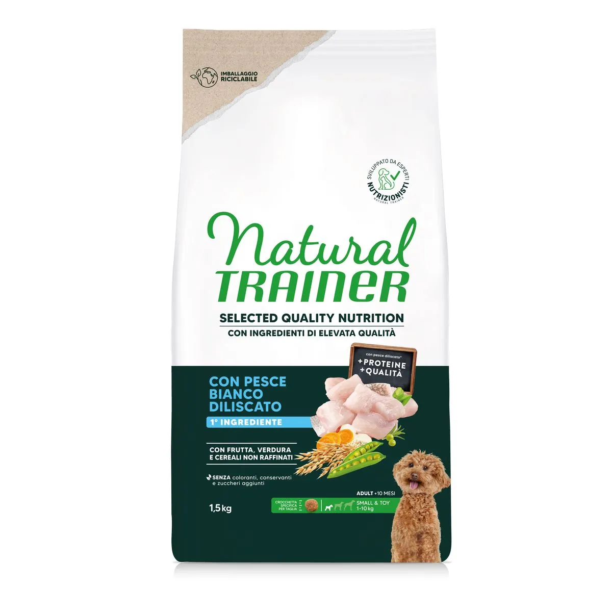 Natural Trainer SQN Small Pesce Bianco