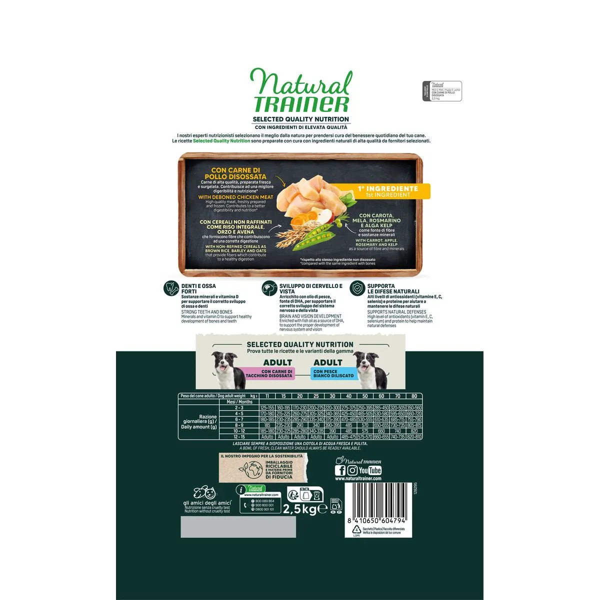 Natural Trainer SQN Puppy Medium&Maxi Pollo