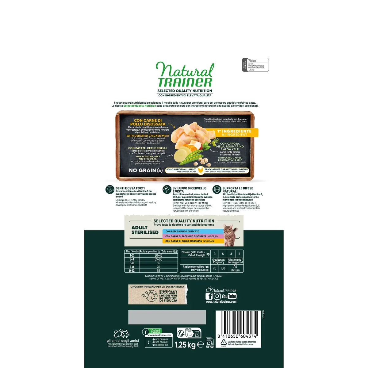Trainer Cat SQN No Grain Kitten Pollo