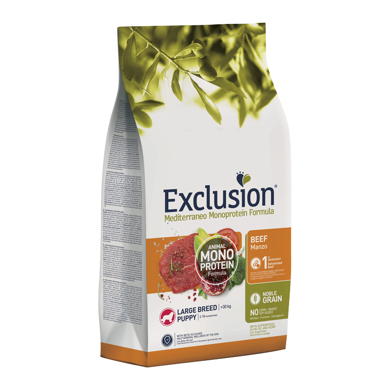 EXCLUSION MEDITERRANEO 12KG PUPPY LARGE MANZO