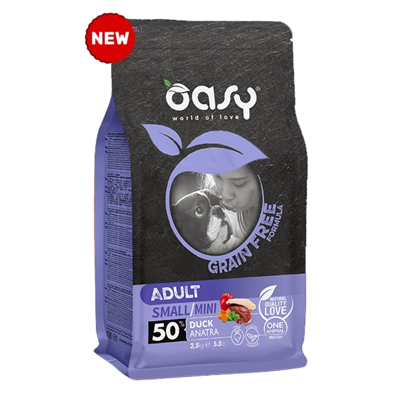 OASY DOG GRAIN FREE ADULT SMALL ANATRA