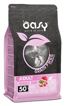 OASY DOG GRAIN FREE ADULT SM MAIALE