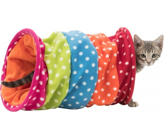 Trixie tunnel gioco pois colorati 25x50cm