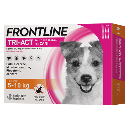 Frontline tri act 5 10kg 6 pipette 