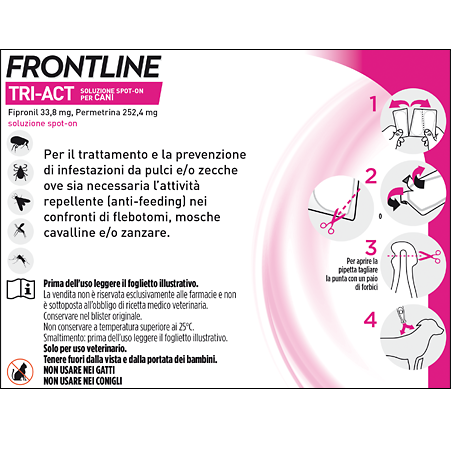 Frontline tri act 20 40kg 6 pipette 